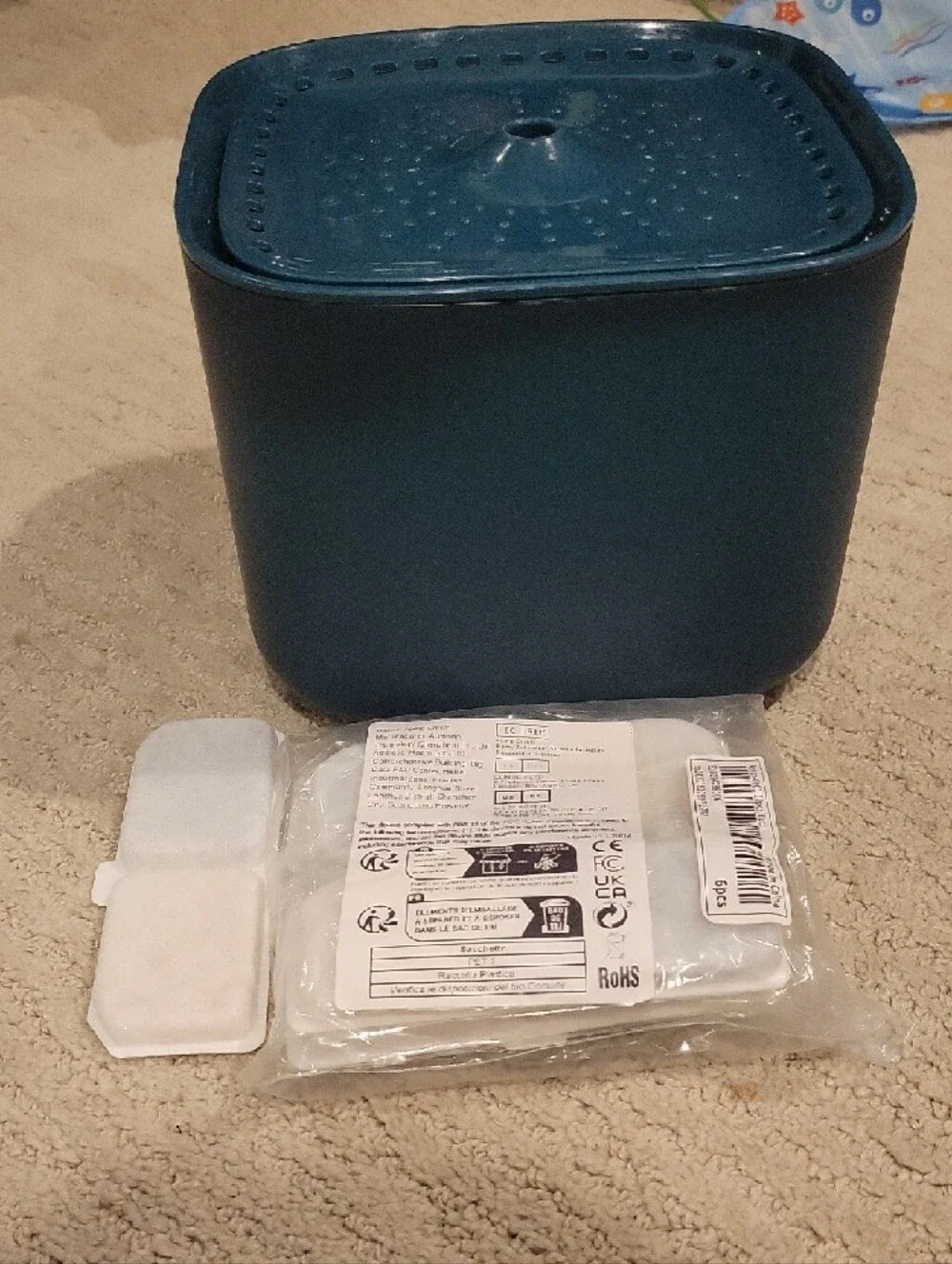 3L Green Cat Water Fountain with Quiet Pump